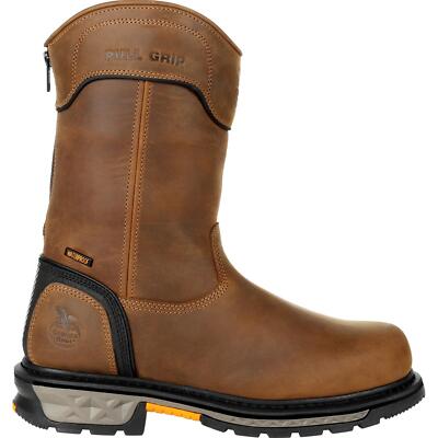 Pre-owned Georgia Boot Carbo-tec Ltx Waterproof Composite Toe Pull On Boot In Brown