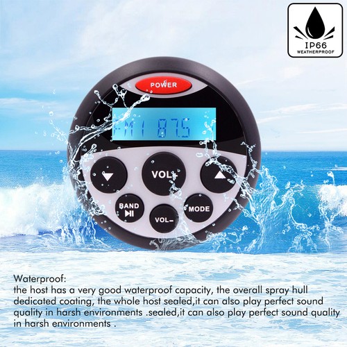 Waterproof Bluetooth Audio Boat Radio Marine Stereo MP3 player UTV ATV  Yacht
