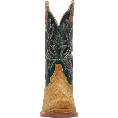 Pre-owned Durango ® Men's Prca Collection Roughout Western Boot In Goldenrod And Deep Teal
