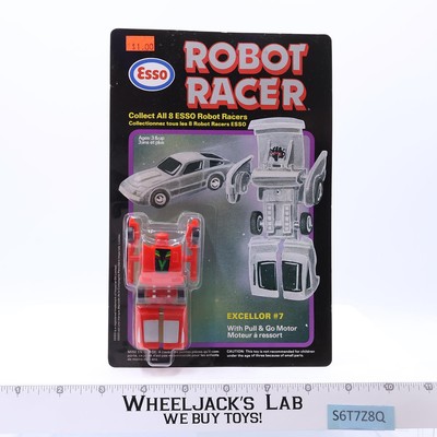 Excellor #7 W/Pull & Go Motor RED Gobot KO Robot Racer 1980s Esso Figure MOSC