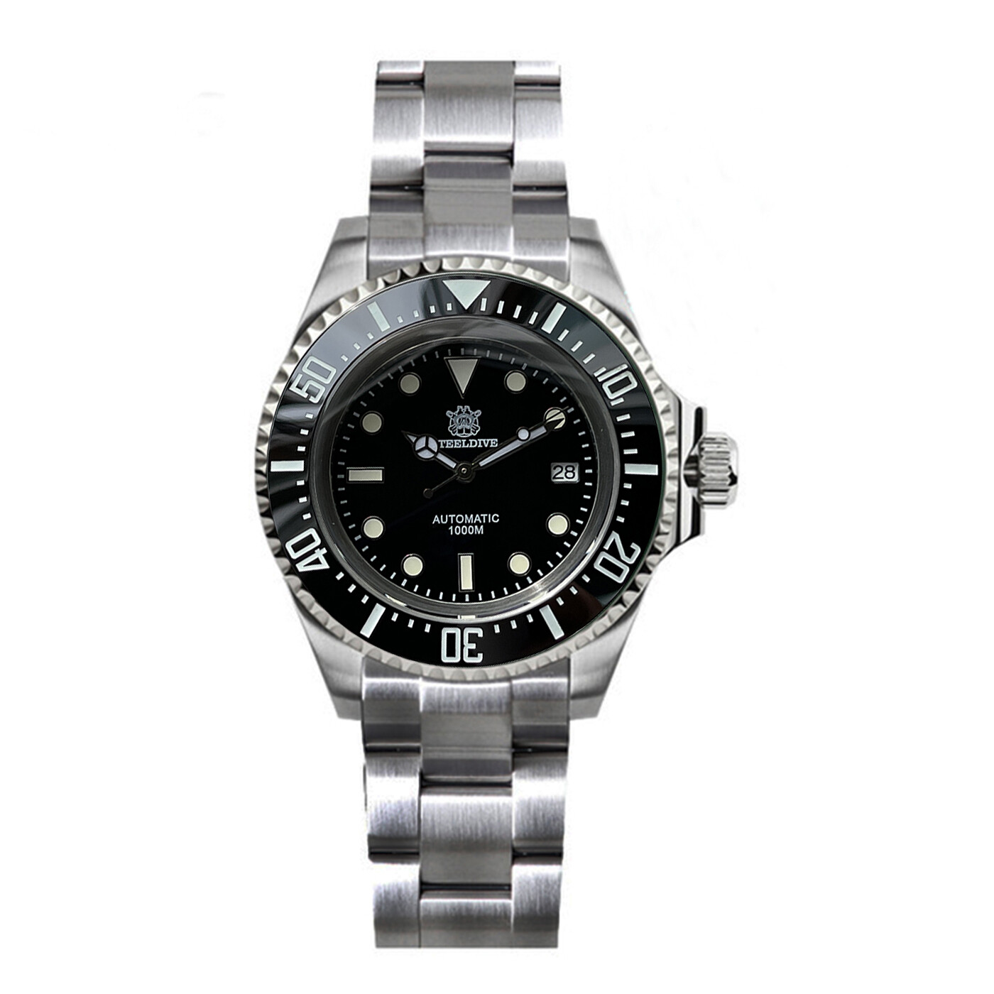 Pre-owned Steeldive 1000m Diver Water Ghost Luxury Mens Watches Mh35 Automatic Mechanical Wristwatch In Black