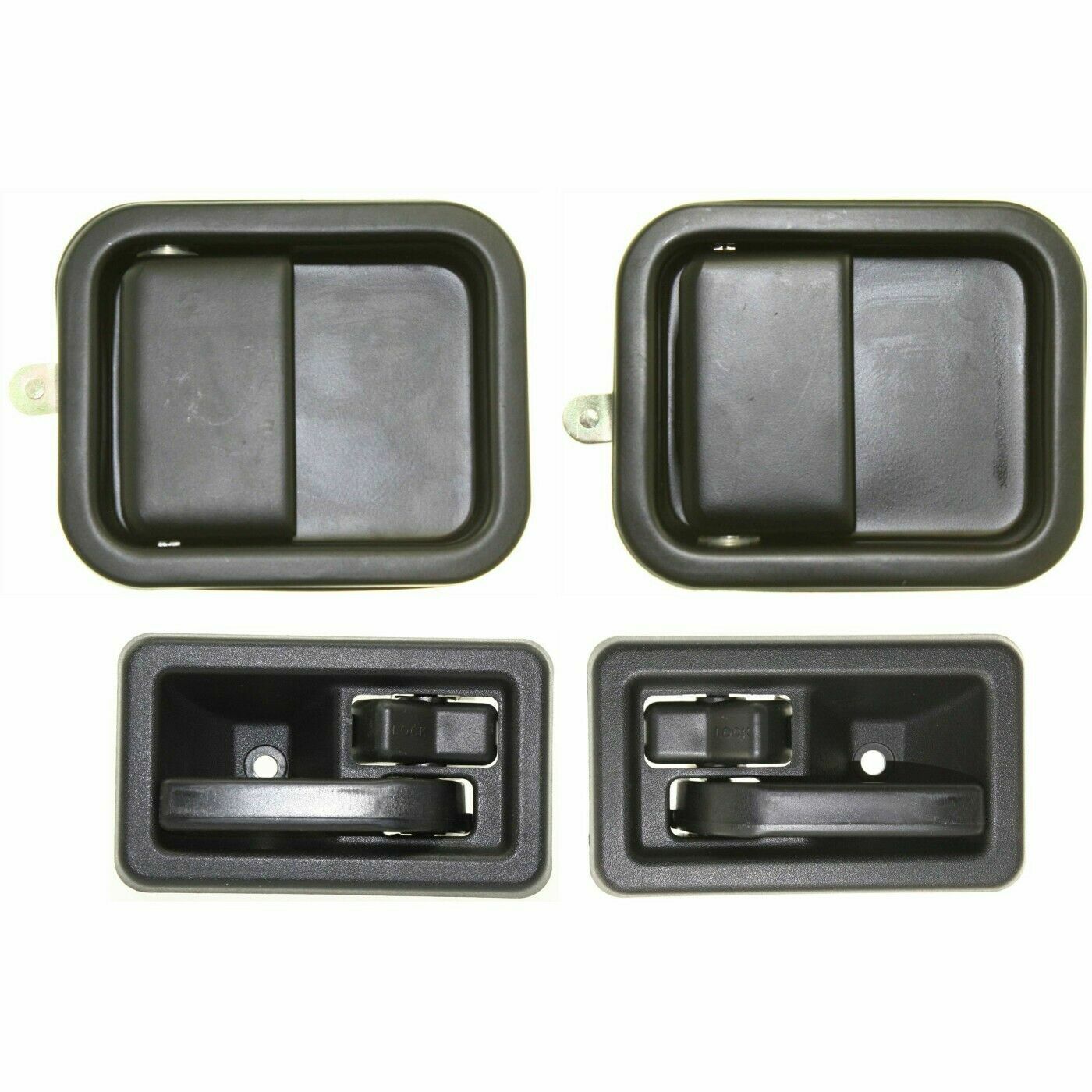 Interior and Exterior Door Handle Kit, Front LH and RH Side for Jeep