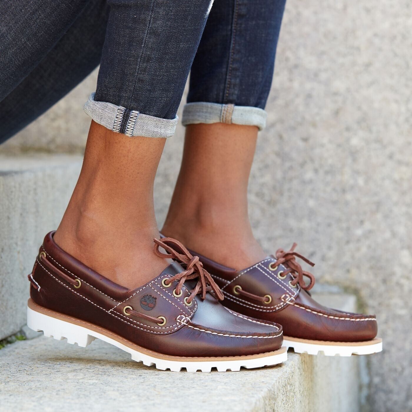 Women Timberland Heritage NOREEN 3 Eye Boat Shoes Burgundy Women Timberland Heritage NOREEN 3 Eye Boat Shoes Burgundy