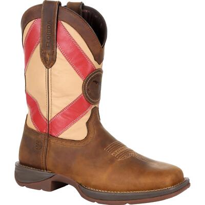 

Ботинки Rebel от Durango, флаг штата Флорида, в стиле вестерн, Saddle brown and florida flag, DDB0233
