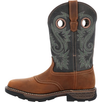 Pre-owned Georgia Boot Carbo-tec Flx Waterproof Pull-on Work Boot In Brown