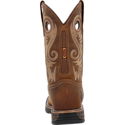 Pre-owned Georgia Boot Men's Carbo-tec Flx Waterproof Pull-on Work Boot In Brown