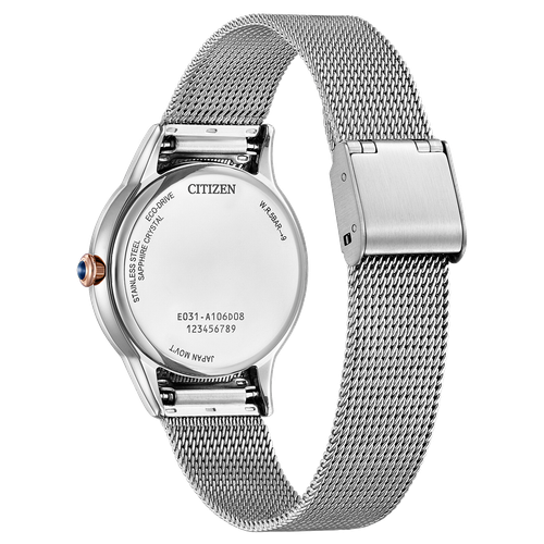 Pre-owned Citizen Silver Womens Analogue Watch L Series Em1156-80x