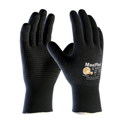 PIP Maxiflex ATG 34-8745 XL Foam Nitrile Coated Gloves Full Coverage Black Pair