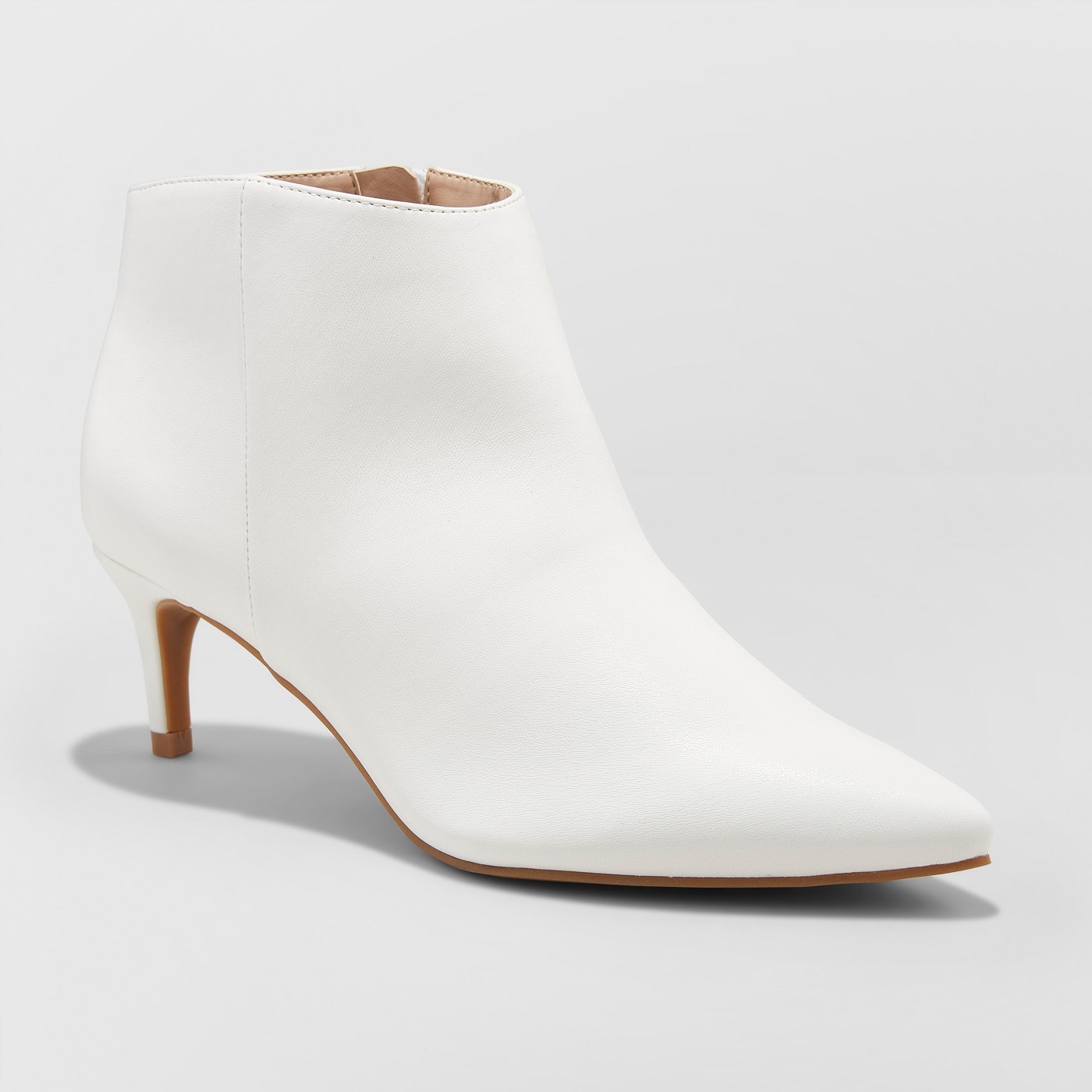 white booties heel