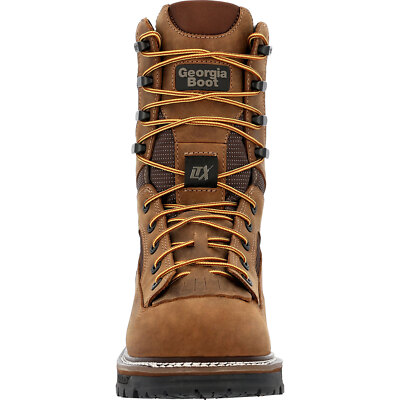 Pre-owned Georgia Boot Ltx Logger 9" Composite Toe Waterproof Work Boot In Brown