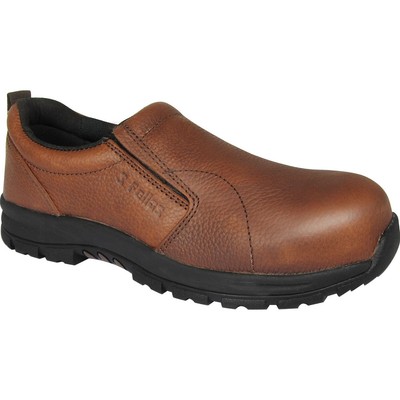 

S Fellas by Genuine Grip Bearcat Мужские слипоны с композитным носком с защитой от поражения электрическим током, Brown, GG6021