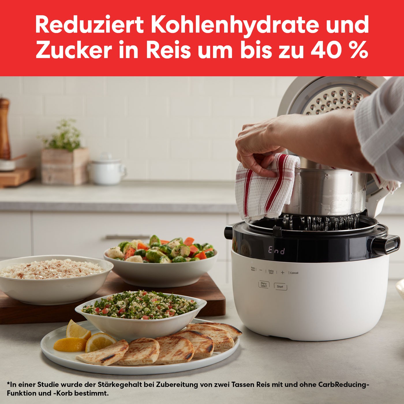 INSTANT POT Reiskocher 6-in-1 Dampfgarer 2,8L Schongaren Sautieren Weiß B-WARE - Bild 4 von 6