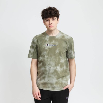 

Футболка Champion Tie Dye Мужская оливковая спортивная одежда Повседневная футболка для активного отдыха, Зеленый, Champion Tie Dye T-Shirt