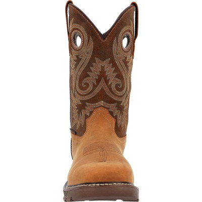 Pre-owned Georgia Boot Carbo-tec Flx Alloy Toe Waterproof Pull-on Work Boot In Brown