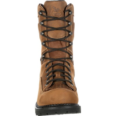 Pre-owned Georgia Boot Comfort Core Logger Composite Toe Waterproof Work Boot In Brown
