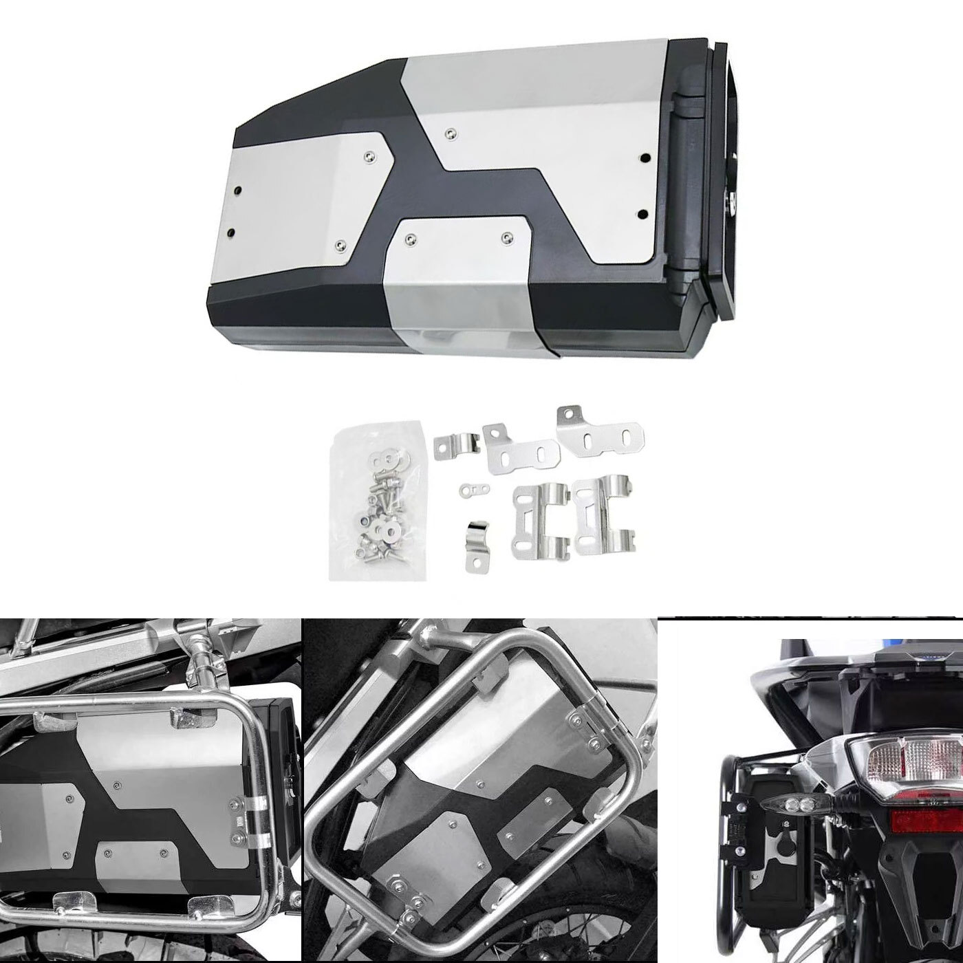 4.2L Motorcycle Tool Box Silver For BMW R1200GS LC Adventure 4.2L Motorcycle Tool Box Silver For BMW R1200GS LC Adventure