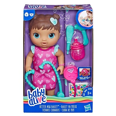 Baby Alive Better Now Bailey (Pink Dress) Officially Licensed NIB/Sealed
