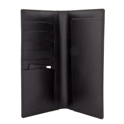 Pre-owned Montblanc Meisterstück Wallet 6 Cc In Black