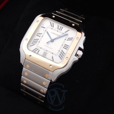   Cartier Santos LARGE W2SA0009 Two Tone Steel & Gold Complete New 2023  