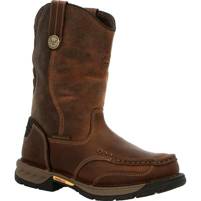 

Ботинки Georgia Boot Athens 360 Steel Toe Водонепроницаемые рабочие ботинки без застежек, Brown, GB00442