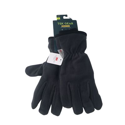 Tek Gear Mens Thinsulate Warm Gear Touch Screen  Cuffed Micro fleece Gloves S/M