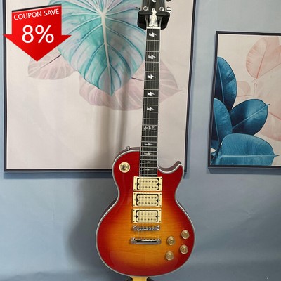 Factory ACE Cherry Burst LP Electric Guitar Solid Body 6 Strings HPL Fretboard