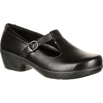 

4Eursole Comfort 4Ever Женские черные туфли с Т-образным ремешком, Black, RKH228