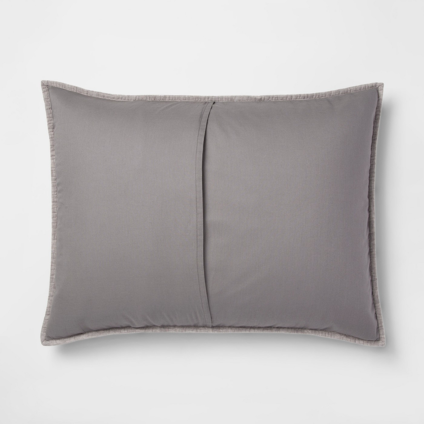 Chambray Linen Blend Sham Threshold Gray 490601531285 eBay