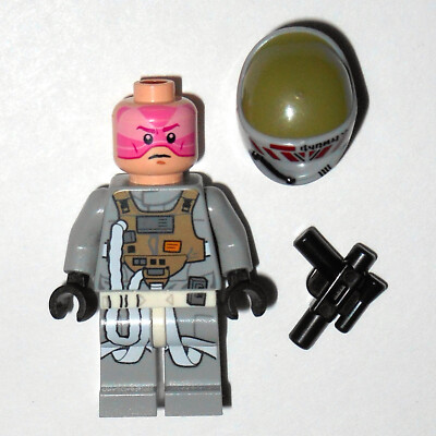 LEGO Gray Squadron Pilot minifigure (NEW, PARTLY BUILT) Horton Salm 75050 B-wing