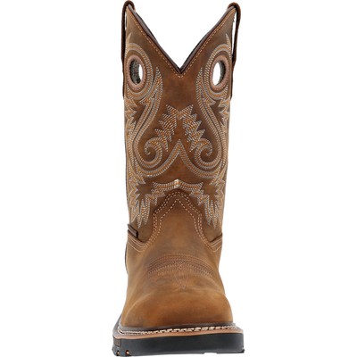 Pre-owned Georgia Boot Men's Carbo-tec Flx Waterproof Pull-on Work Boot In Brown