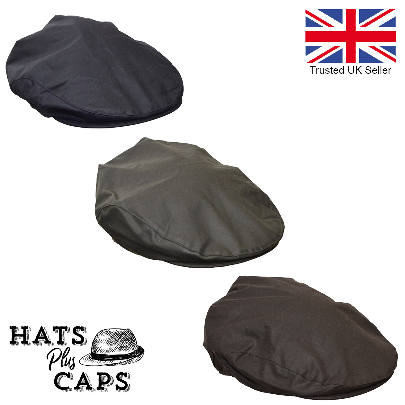 waxed cotton newsboy cap
