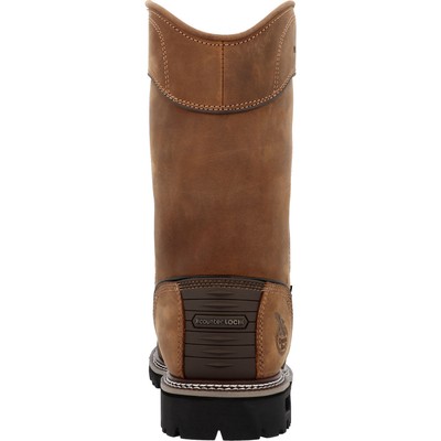Pre-owned Georgia Boot Men's Brute Met Guard Composite Toe Waterproof Work Boot In Brown