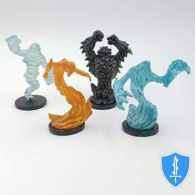 Medium Elemental x4 - Shattered Star Pathfinder Battles D&D Fire Water Earth Air