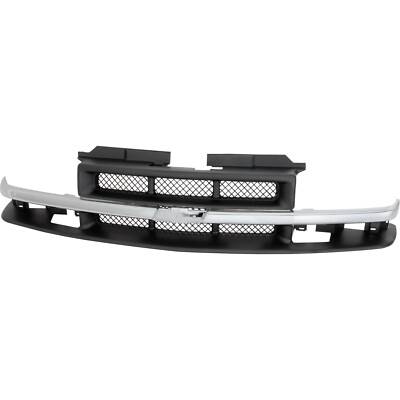Grille Assembly For 98-04 Chevy S10 98-05 Blazer Paintable Shell and mesh Insert