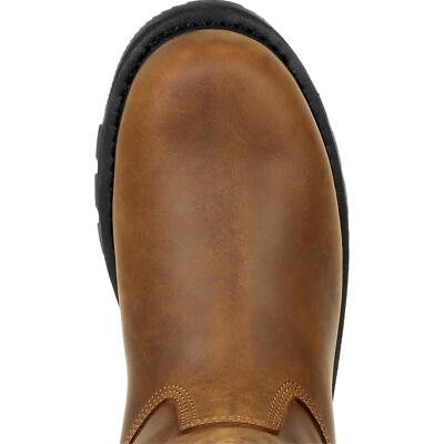 Pre-owned Georgia Boot Carbo-tec Ltx Waterproof Composite Toe Pull On Boot In Brown