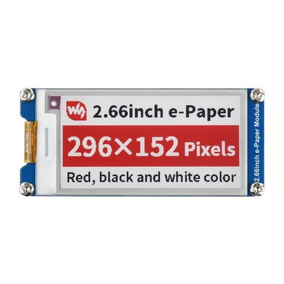 2.66''  3-Color E-ink for Raspberry Pi Zero 2 W 3 Model B 4  ( NOT Touch Screen )