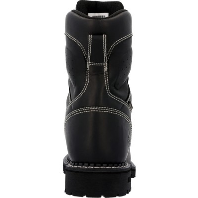 Pre-owned Georgia Boot Men's Usa Logger Waterproof Work Boot In Black