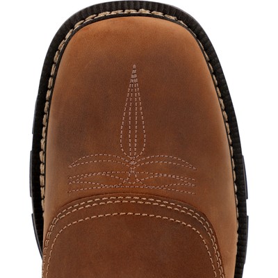 Pre-owned Georgia Boot Carbo-tec Flx Waterproof Pull-on Work Boot In Brown