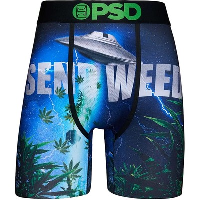 

Мужские трусы-боксеры PSD черного цвета Send Weed, Черный