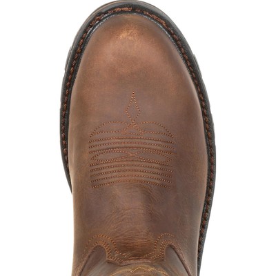 Pre-owned Georgia Boot Carbo-tec Lt Composite Toe Waterproof Work Wellington In Brown