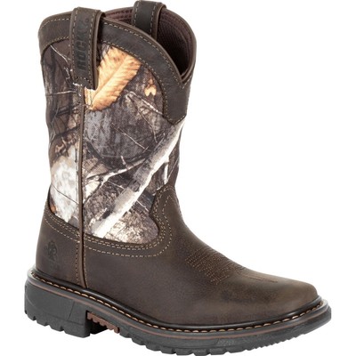 

Водонепроницаемые ботинки в стиле вестерн Rocky Kids Ride FLX, Brown realtree camo, RKW0258C