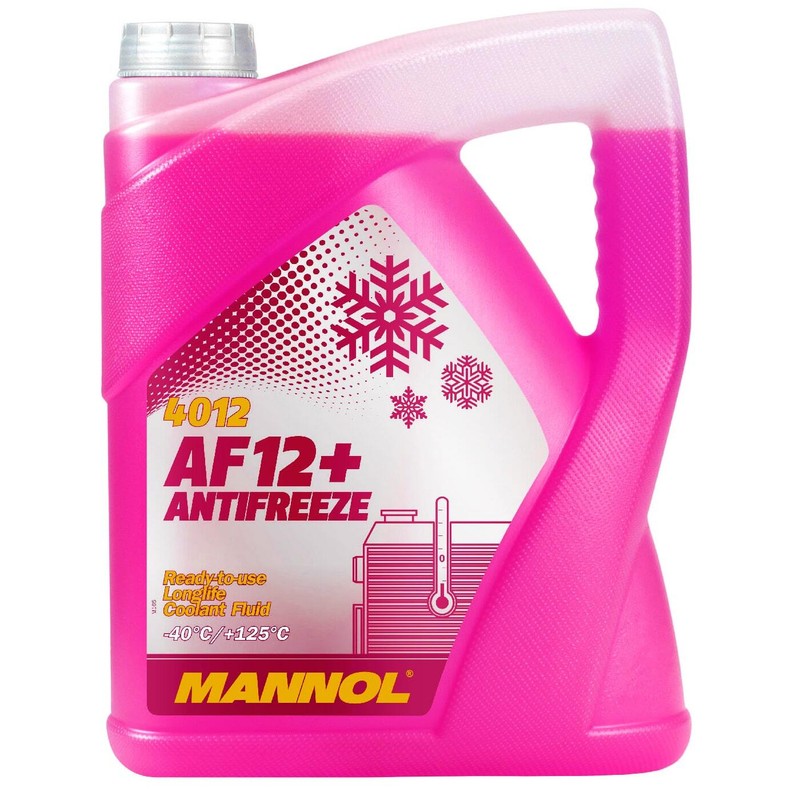 KÃ¼Hlerfrostschutz Rot G12+ 5l Mannol Antifreeze Af12+ -40Â°C KÃ¼Hlmittel Audi Vw
