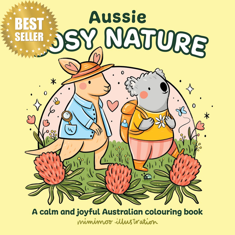 Aussie Cosy Nature: a Calm and Joyful Australian Colouring Book