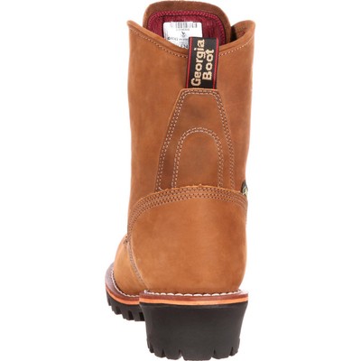 Pre-owned Georgia Boot Steel Toe Gore-tex® Waterproof 400g Insulated Logger Boot In Worn Saddle