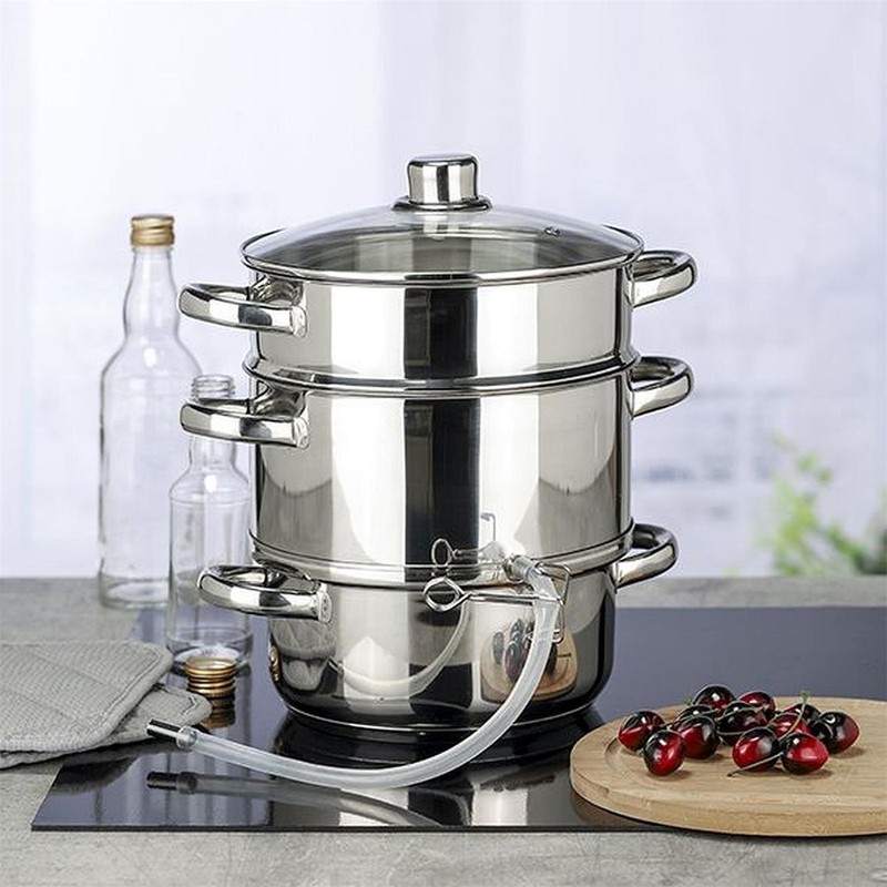 Entsafter Edelstahl Dampfentsafter Fruchtentsafter Induktion Glaskeramik Ca. 6l