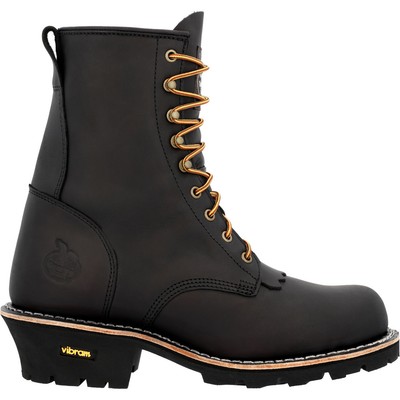 Pre-owned Georgia Boot Men's Forestry Logger Work Boot In Black