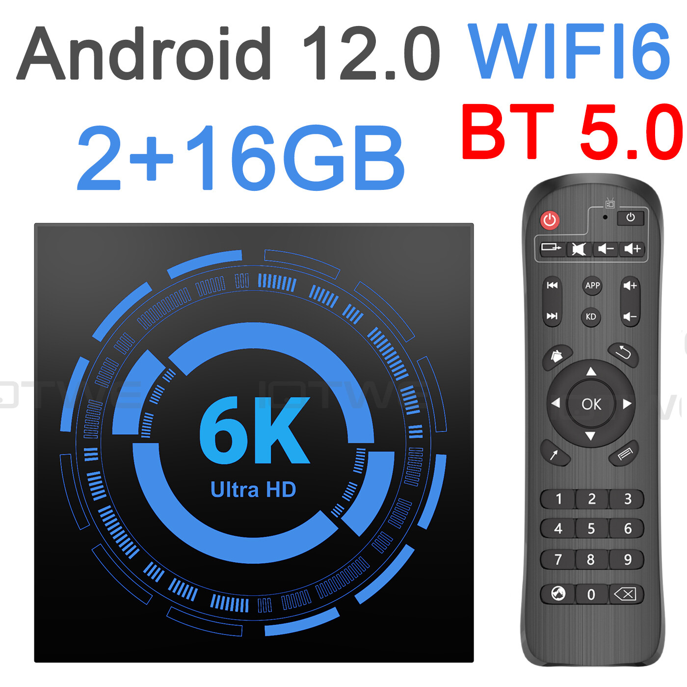 2023 Upgraded 5G WIFI 6 Smart Android 12.0 TV Box Quad Core 6K HD Stream Player