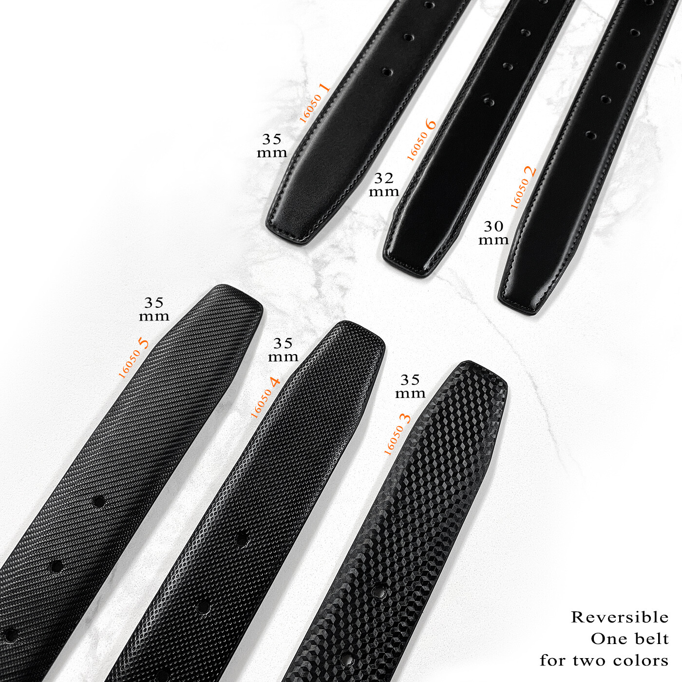 Reversible Belt Strap Replacement Genuine Leather Dress Belt Strap, 30. 32. 35mm