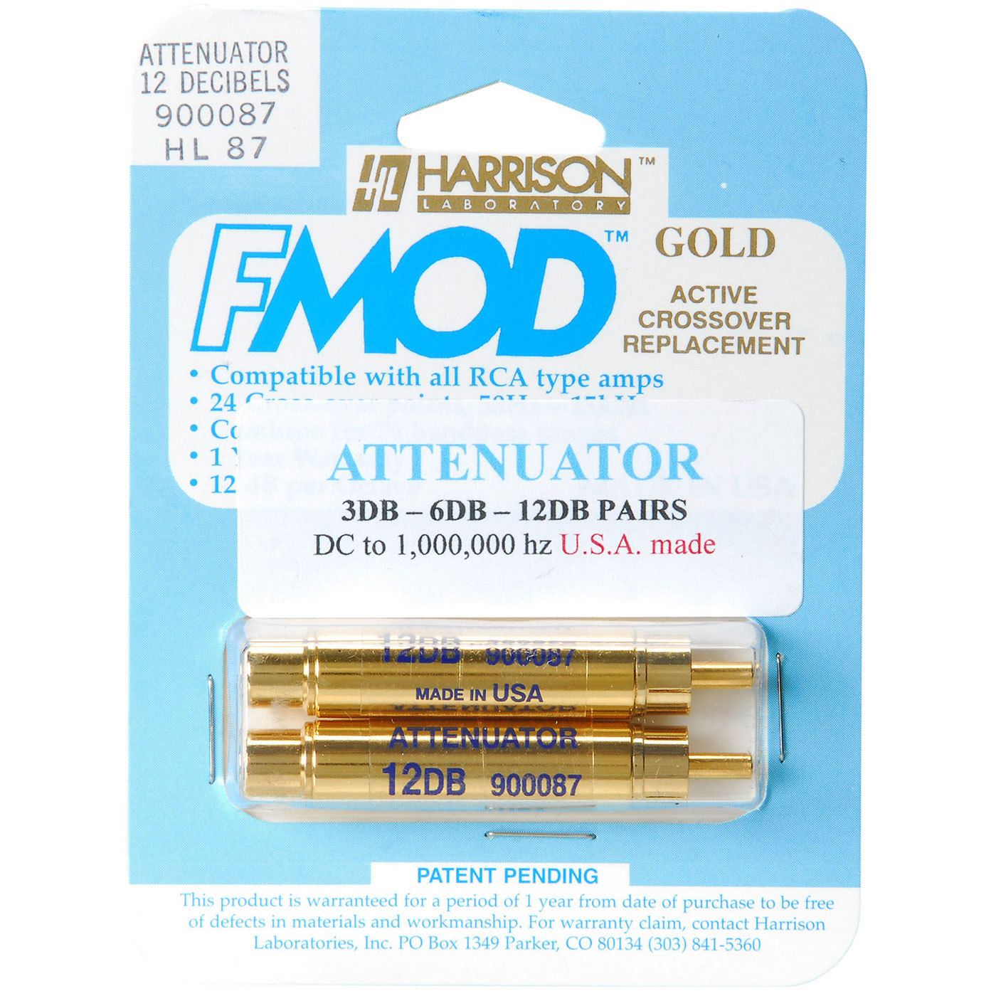 Harrison Labs 12 dB RCA Line Level Attenuator Pair 844632053108 eBay