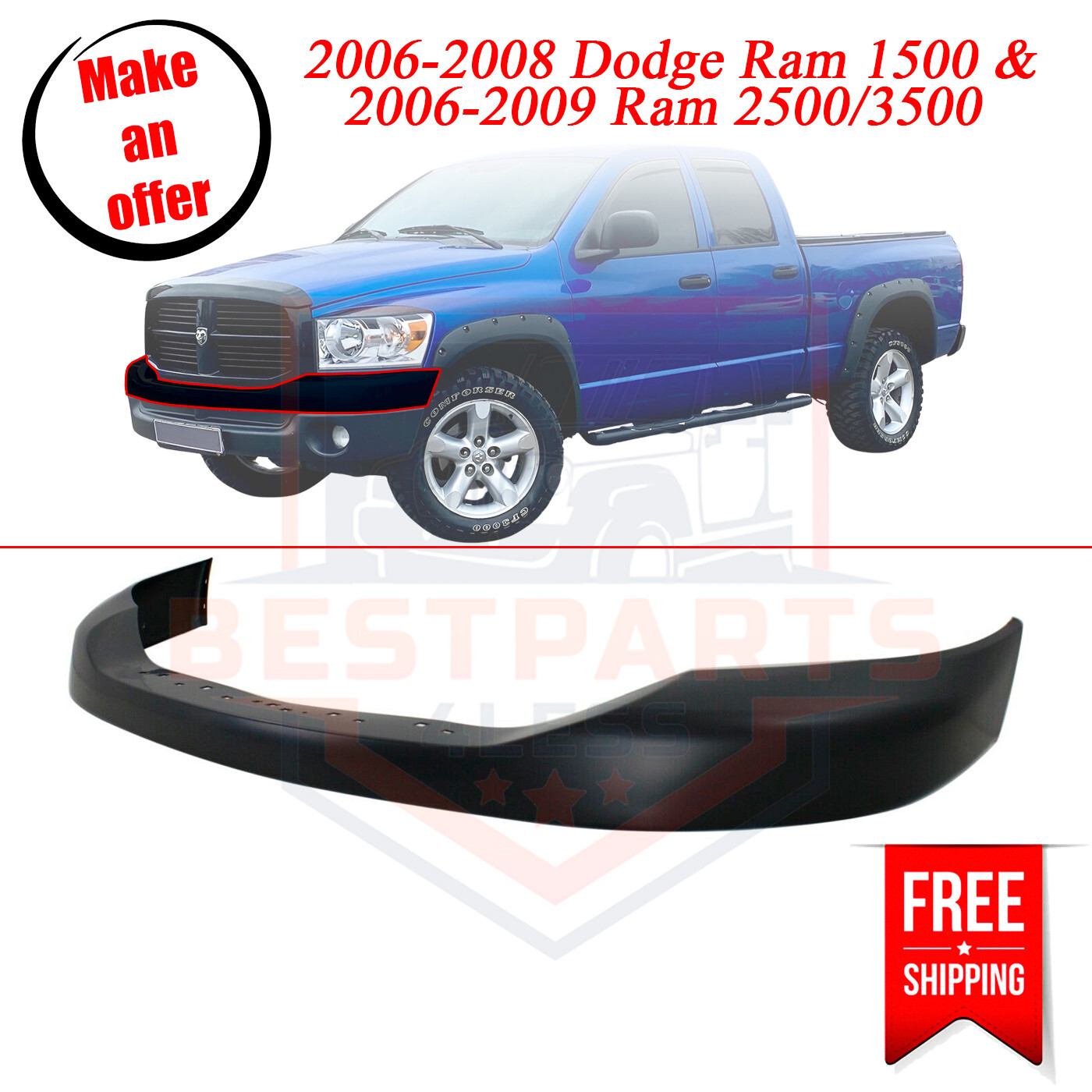 Aazon.co: Garage-Pro Front Buper Cover Copatible With 2002-2005